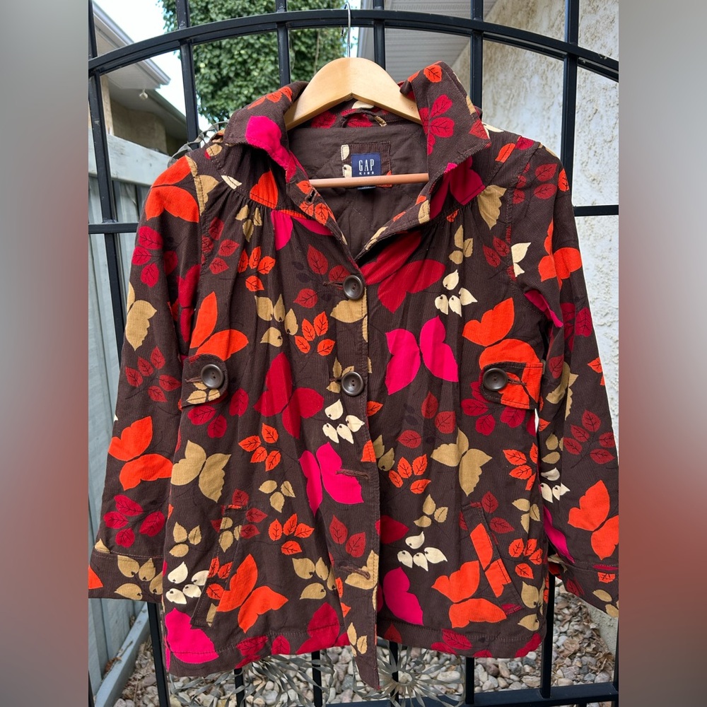 GAP kids corduroy Multicolour Floral fall Jacket